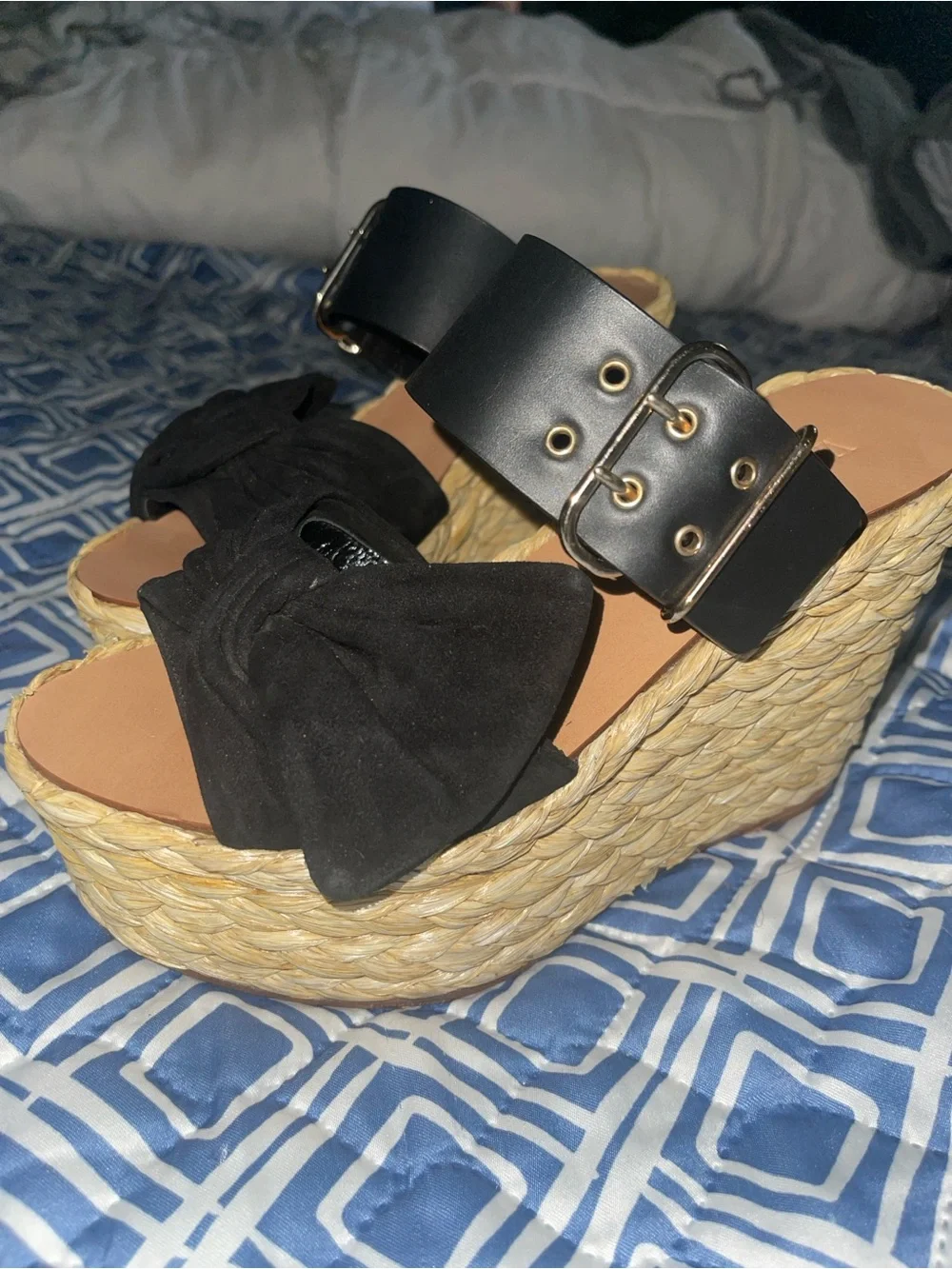 Valentino Espadrille Platform Sandals with Knot Front size 5 or 35